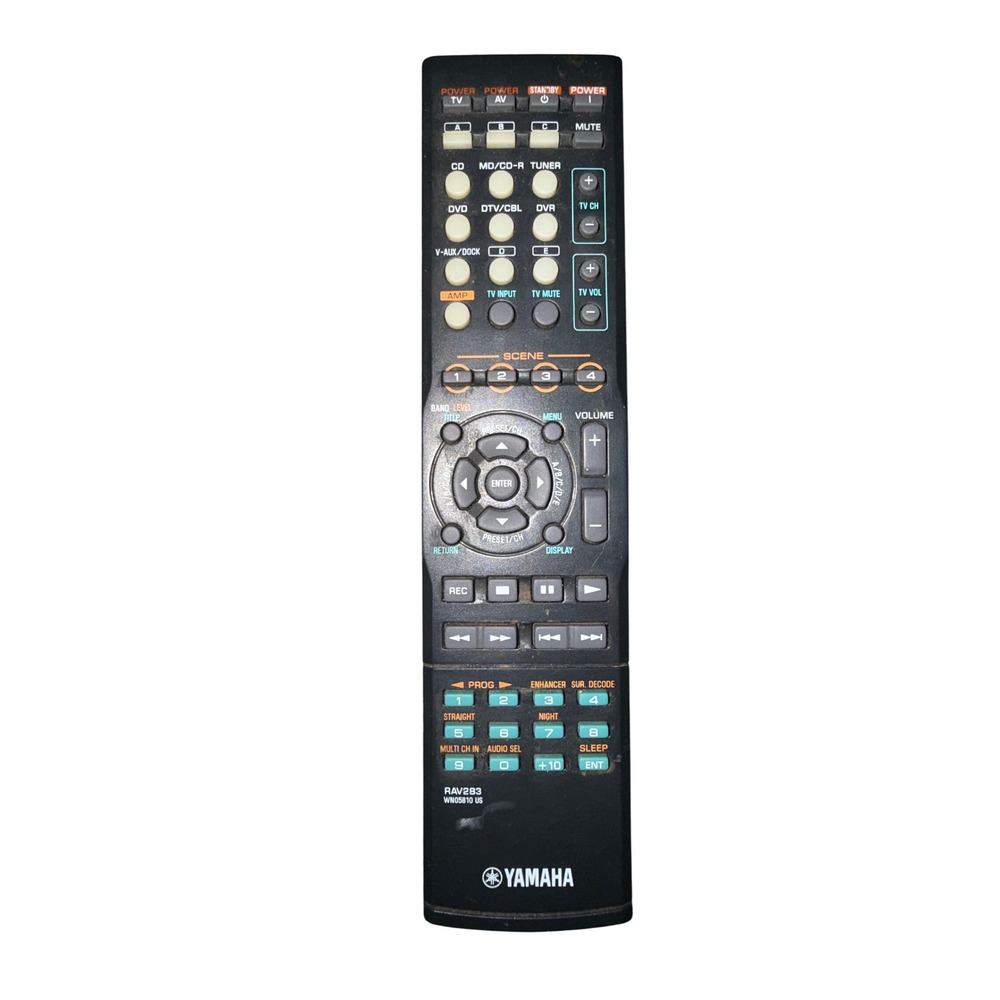 OEM Yamaha RAV283 WN05810 US AV Receiver Remote Control Genuine Tested
